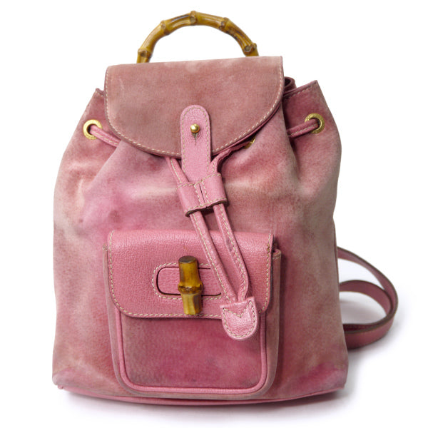 【GUCCI】グッチ バンブーリュック スエード&レザー お買得【ヴィンテージ】 楽天市場】gucci スエード バンブー リュックの通販
