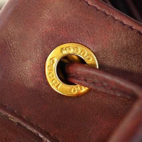 OLD Gucci 総皮 バンブーリュック(茶)