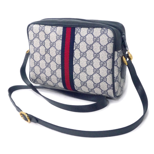 OLD Gucci 定番ショルダー縦シェリー(青・小)