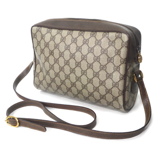 OLD Gucci 定番ショルダー横シェリー(茶・大)