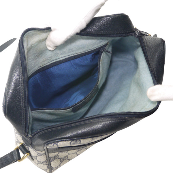 OLD Gucci定番ショルダー縦シェリー(青・大)