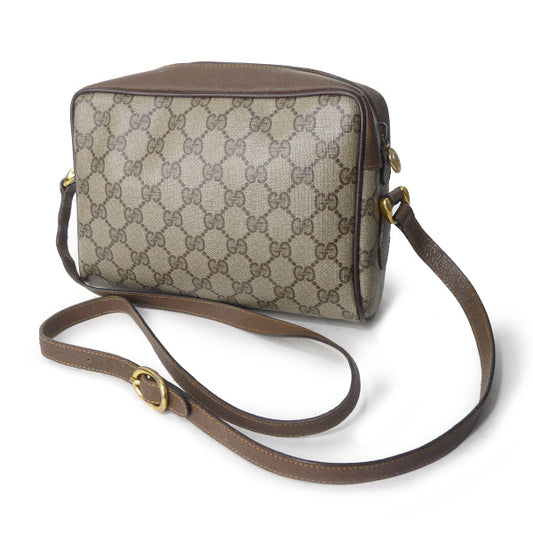OLD Gucci 定番ショルダー横シェリー(茶・小)