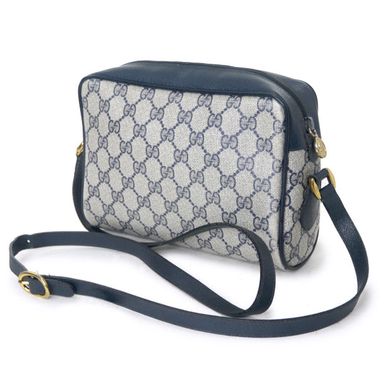 OLD Gucci 定番ショルダー横シェリー(青・小)