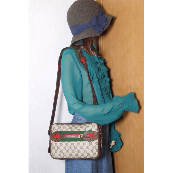 OLD Gucci ベルト&シェリー レアショルダー(茶)