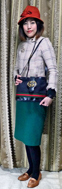 OLD Gucci G金具バケツ型ショルダー(黒キャンパス)