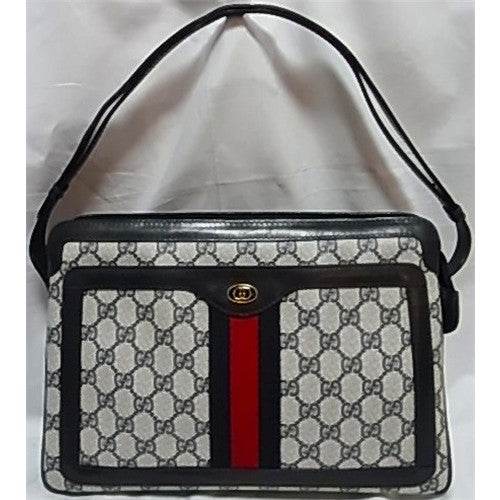 OLD Gucci 2ウエイショルダー(青・縦シェリー)