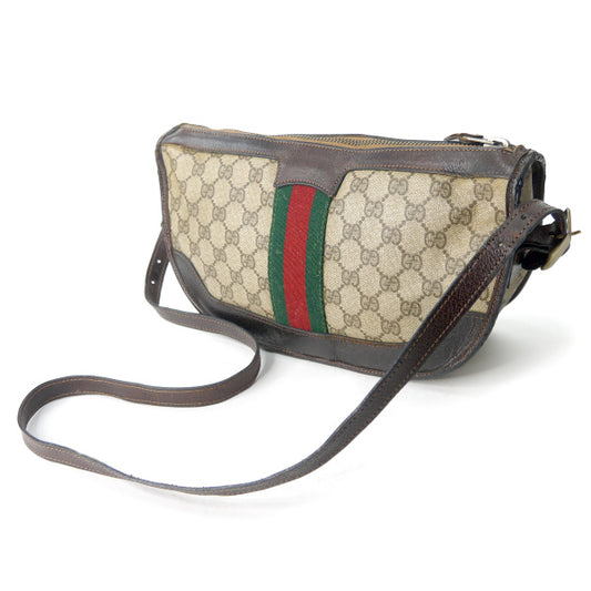 OLD Gucci ボート型シェリー2WAYバッグ(茶)