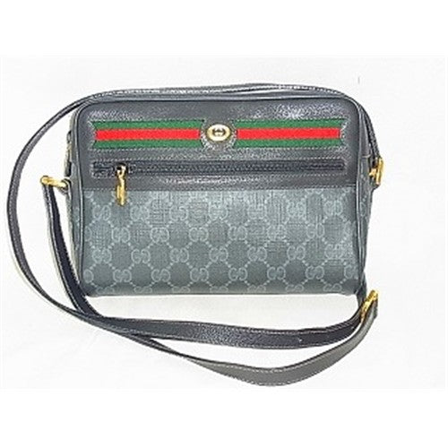 OLD Gucci 定番ショルダー横シェリー(黒・小)