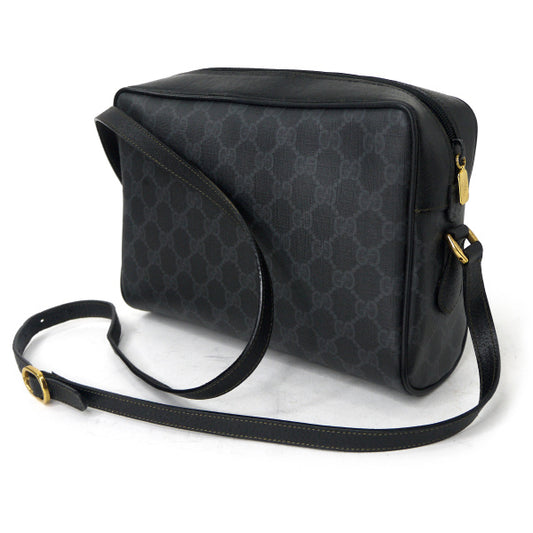OLD Gucci 定番ショルダー横シェリー(黒・大)