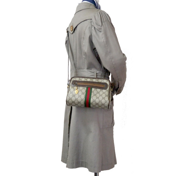 OLD Gucci Parfums 定番ショルダー縦シェリー(茶・小)