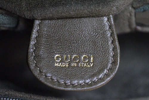 OLD Gucci 丸形バニティーバッグ(カーキ)