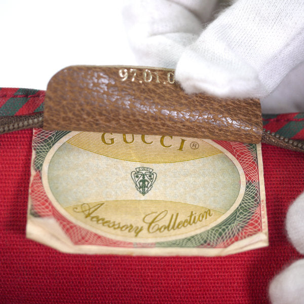 OLD Gucci Rigateラインポーチ(赤緑)