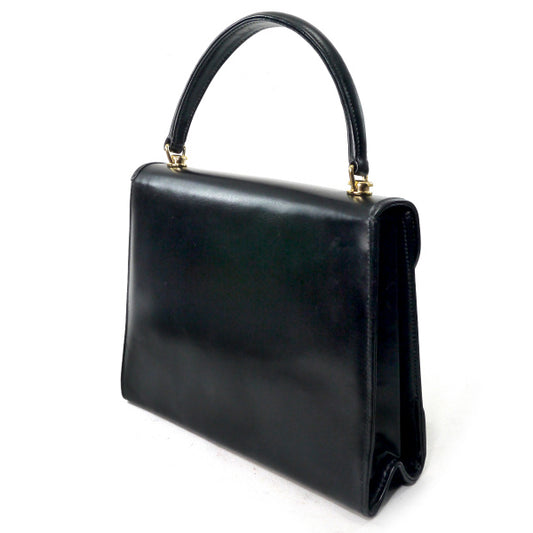 OLD Gucci ラピス総皮ハンドバッグ(黒)