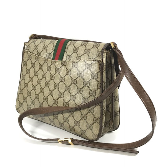 OLD Gucci <訳あり>シェリーライン斜めがけショルダー(茶)
