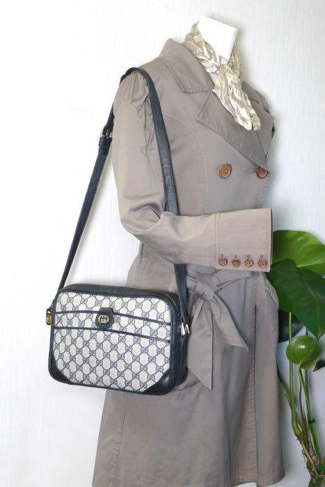 OLD Gucci GG金具ワンショルダー(青)