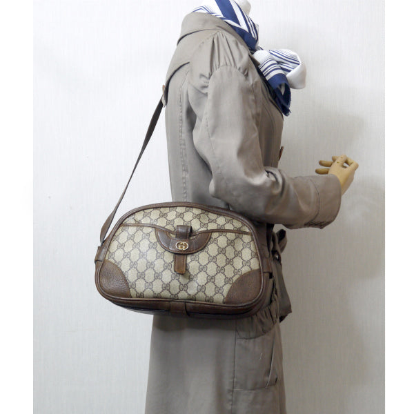 OLD Gucci GG柄UFOショルダー(茶)