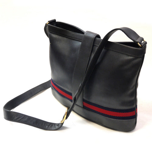 OLD Gucci 総皮バケツ型ショルダー(濃紺)