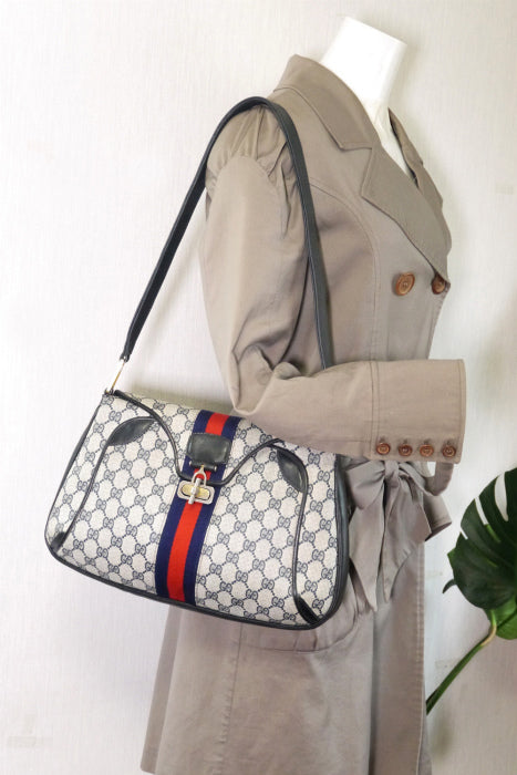 OLD Gucci レア!70sシェリーショルダー(青)