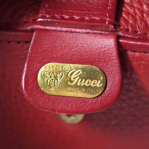 OLD Gucci 丸フォルム総革ショルダー(ボルドー)