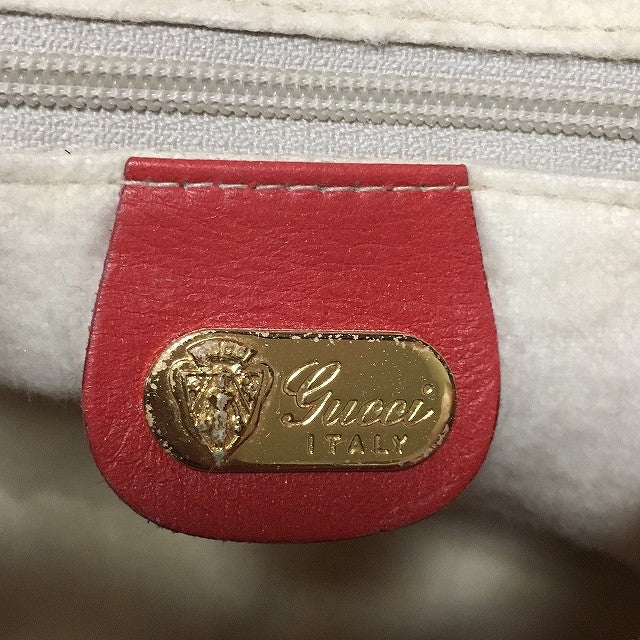 OLD Gucci フロントポケットショルダー(マイクロGG 赤)
