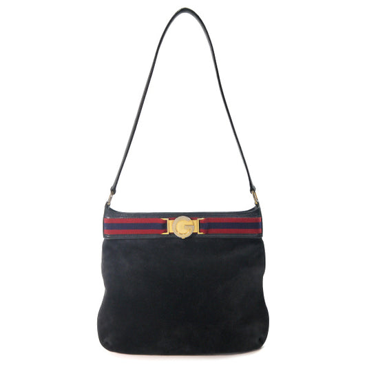 OLD Gucci シェリーベルト ワンショルダー(スエード・紺)