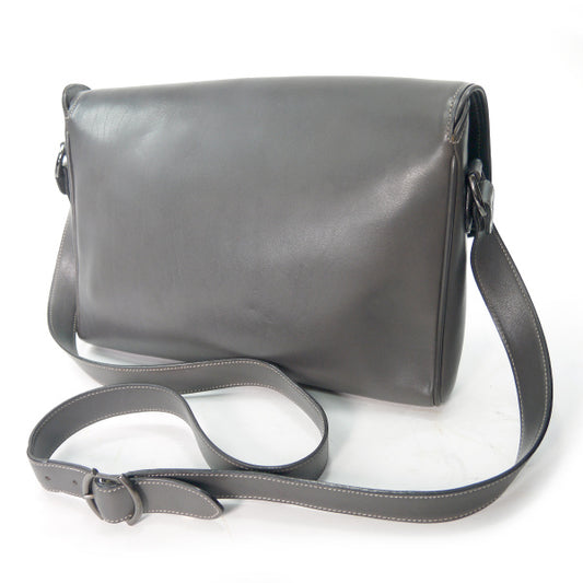 OLD Gucci レア!三角留めトグル斜めがけショルダー(グレー)