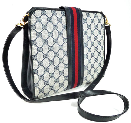 OLD Gucci 70sインターロッキングGGショルダー(青)