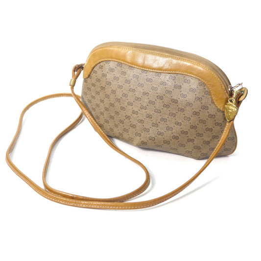 OLD Gucci マイクロGGラウンドポシェット(キャメル)