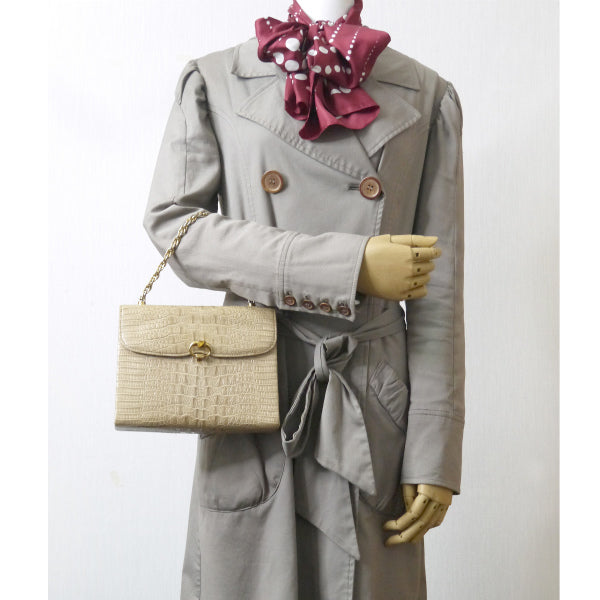 OLD Gucci 60sお宝!!クロコダイル&タイガーアイバッグ