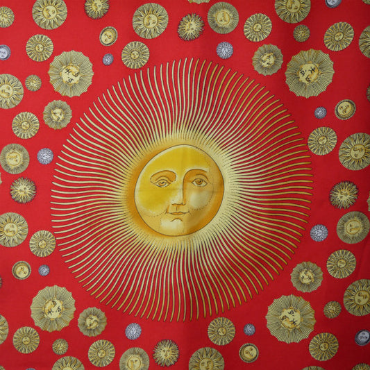 OLD Gucci 太陽神 大判シルクスカーフ(赤系 )