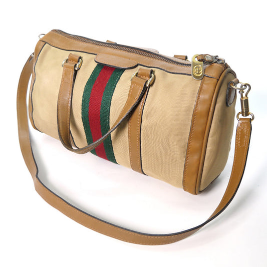 OLD Gucci <訳あり>2WAYシェリーミニボストン(キャメル)