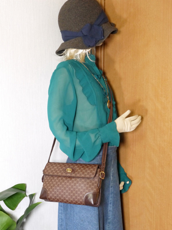 OLD Gucci マイクロGG 2WAYショルダー(茶)