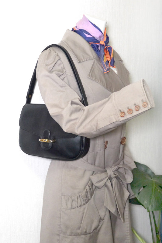 OLD Gucci 2WAY総革シンプルショルダー(黒)