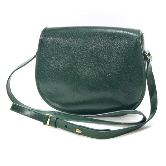 OLD Gucci 総革ラウンドポシェット(深緑)