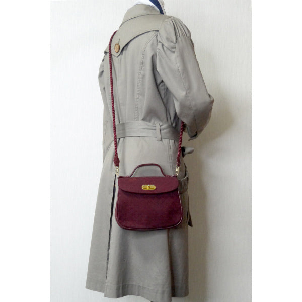 OLD Gucci マイクロGGショルダー付ミニハンドルバッグ (ボルドー )