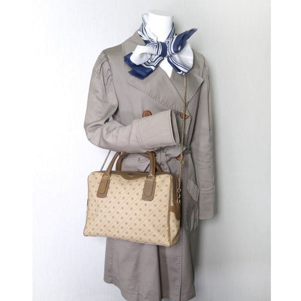OLD Gucci 希少! Centennial Line チェーンショルダー付ミニボストン(茶)
