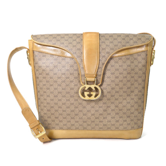 OLD Gucci サイドシェリー バケツ型ショルダー(キャメル)
