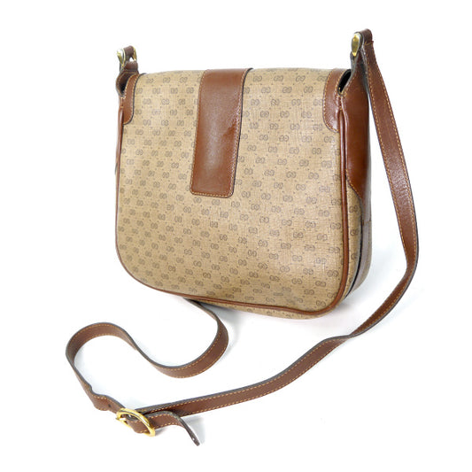 OLD Gucci マイクロGG斜め掛けショルダー(茶)