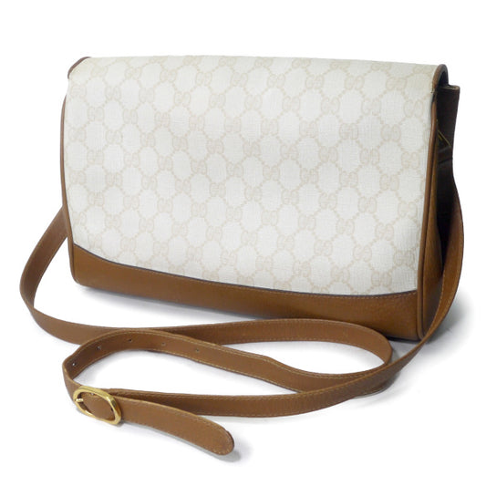 H様専用 OLD Gucci 2層式GG柄斜めがけショルダーバッグ(オフホワイト/茶)