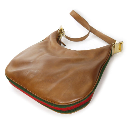 OLD Gucci 2パターン サイドシェリーショルダー(茶)