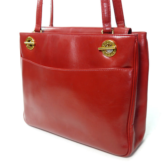 OLD Gucci 本革製B5トートバッグ(赤)