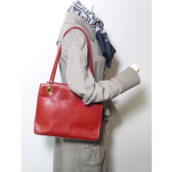 OLD Gucci 本革製B5トートバッグ(赤)