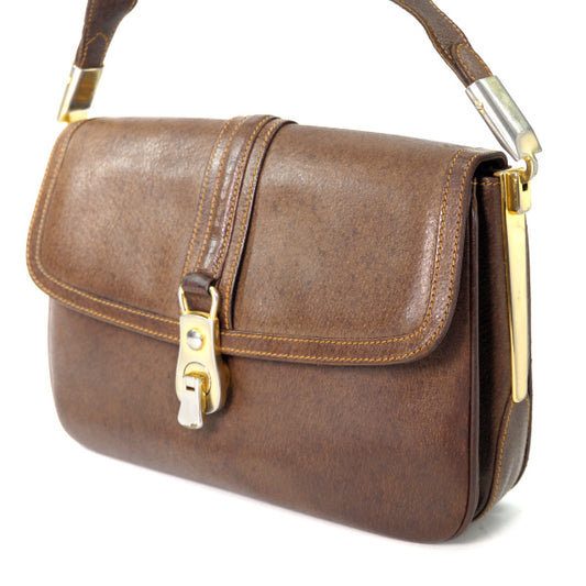 OLD Gucci ピグスキン2WAYショルダーバッグ(茶)