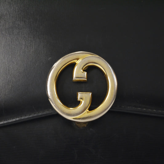 OLD Gucci 総革GGマーク2WAYショルダーバッグ(黒)