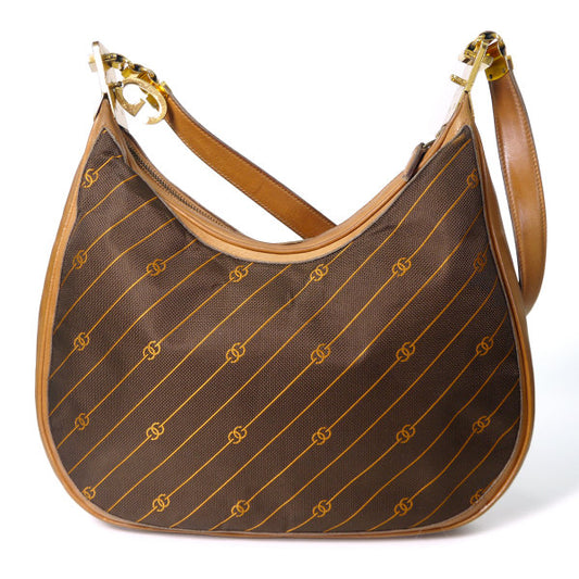 OLD Gucci 2パターン 流れ星柄ショルダー(茶)