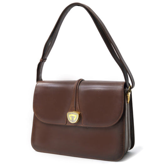 OLD Gucci トライアングル総革2WAYショルダー