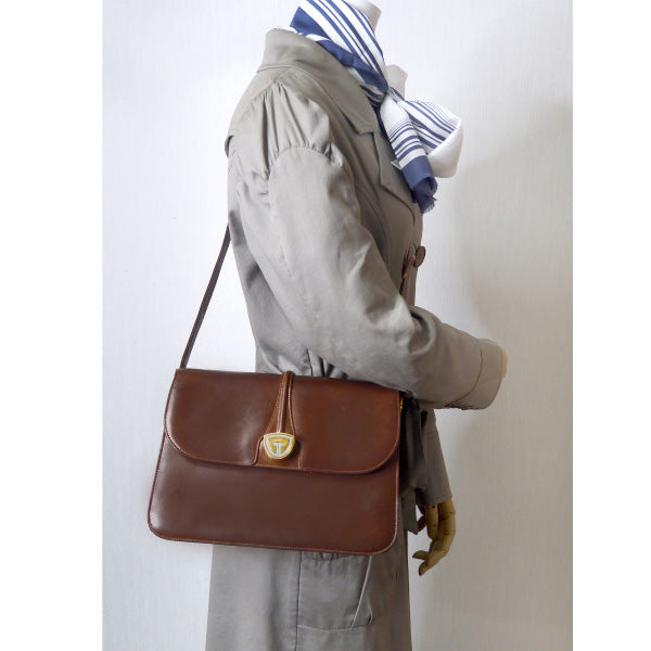 OLD Gucci トライアングル総革2WAYショルダー