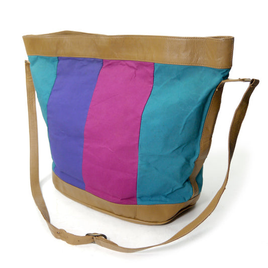 OLD Gucci トリコロールカラー大型ショルダー(緑/ピンク/紫)