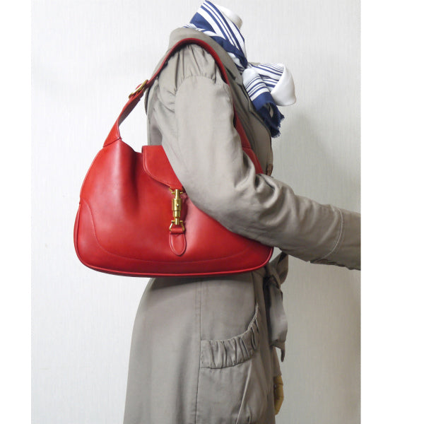 OLD Gucci ジャッキーハンドバッグ(赤/総革)