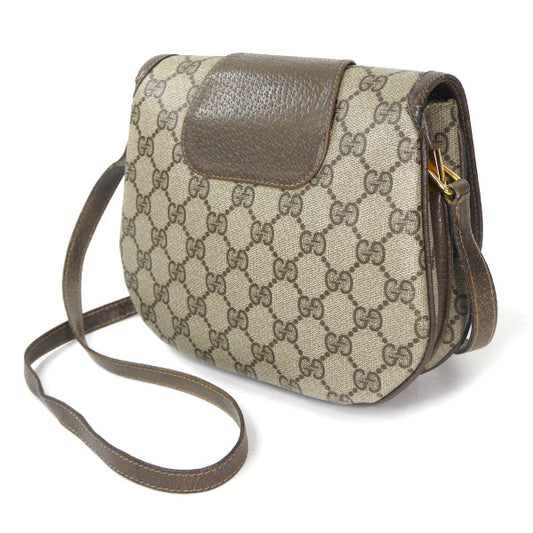 OLD Gucci GG柄3層ポシェット(茶)